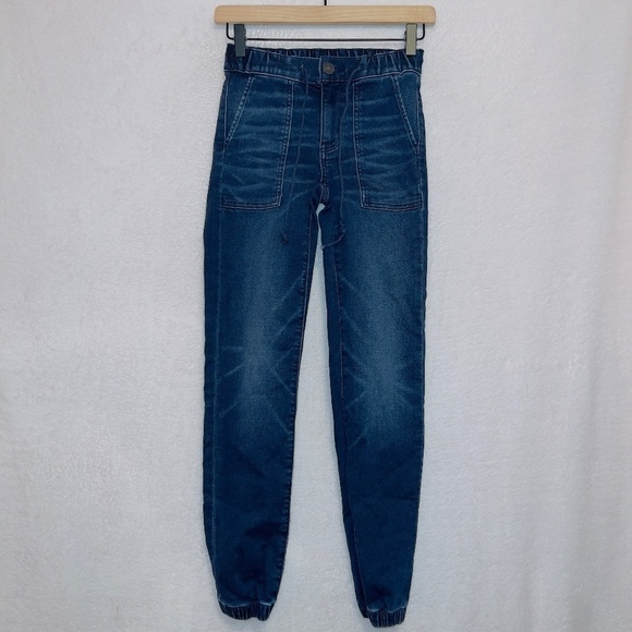 American Eagle AE Dark Wash Denim Next Level Stretch High Rise Jogger Jeggings - Picture 1 of 5
